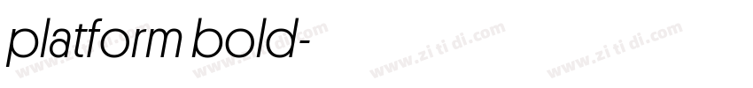 platform bold字体转换